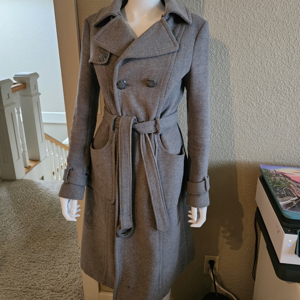 Bebe gray wool coat size medium